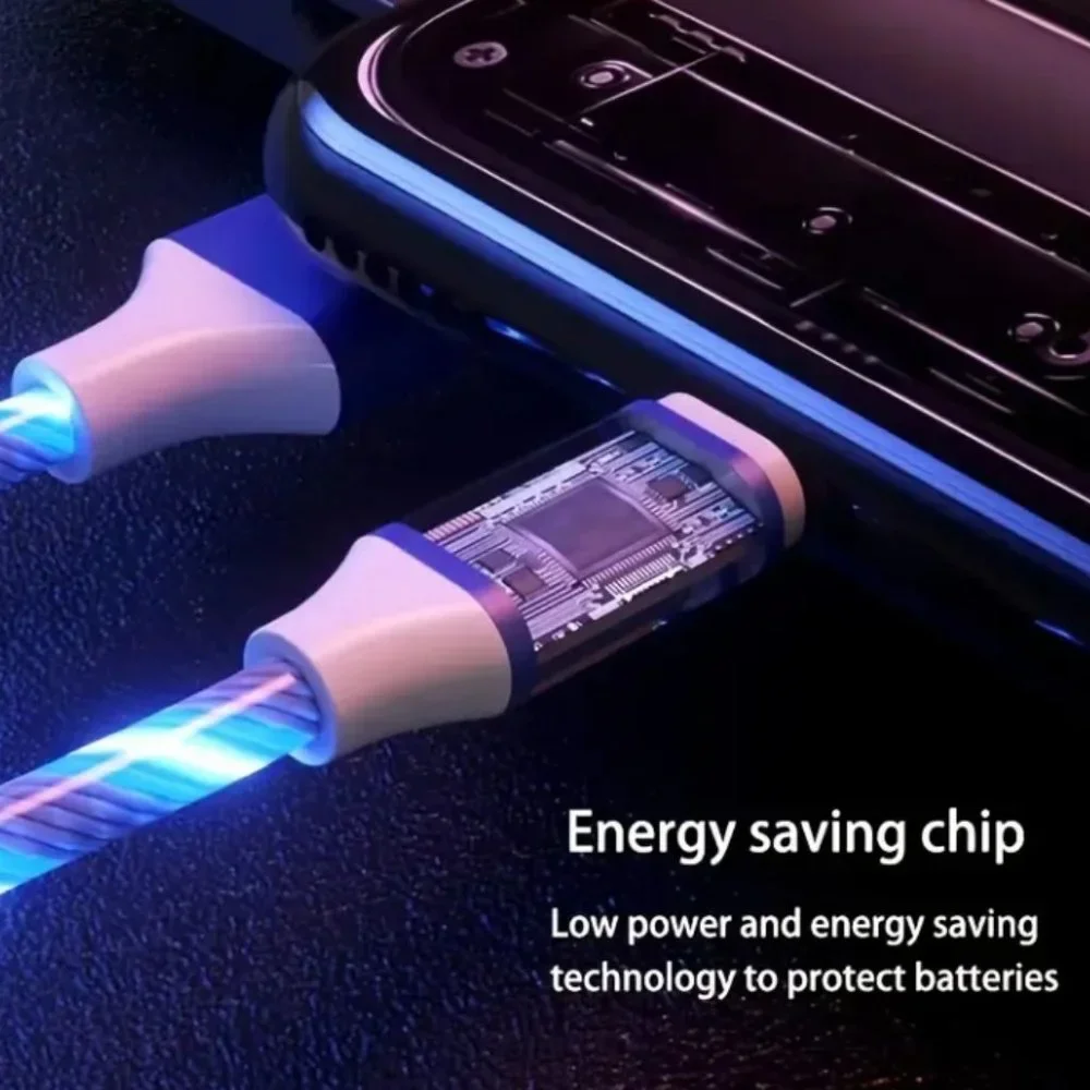 Multicolor LED light Charging Cable For Android And iPad Models That Use USB-C